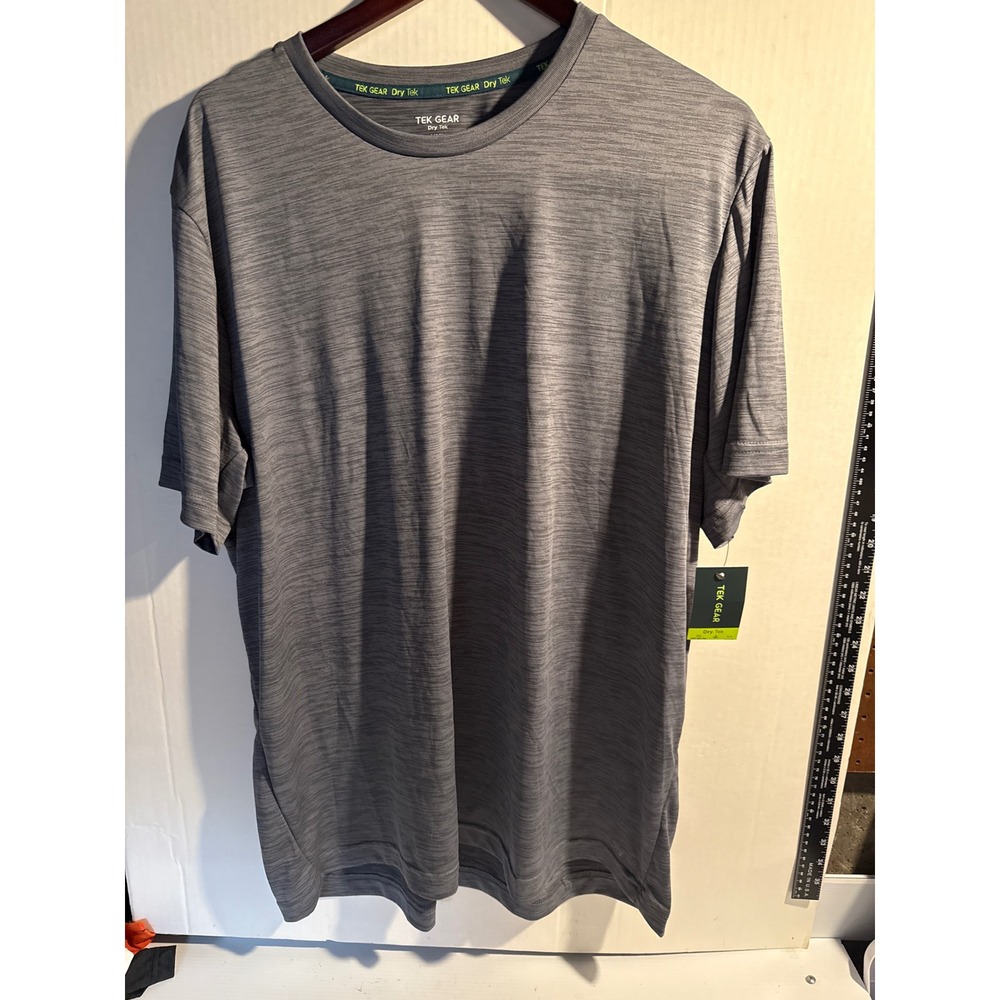 Tek‎ Gear Dry Tek Mens XXL Gray Space Dye Performance T-Shirt Short Sleeve NWT